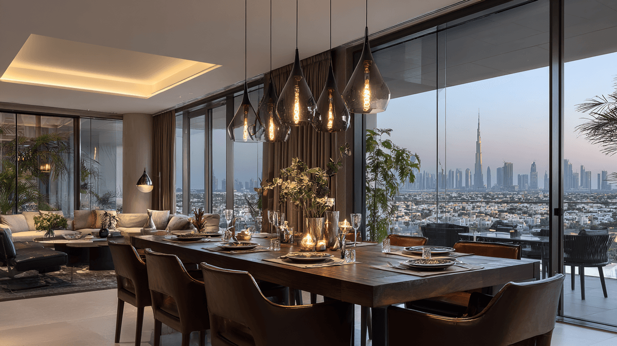 Elegant blue bedroom interior